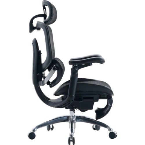 Офісне крісло Sihoo C300 PRO V2, Black, з підставкою для ног (C300-PRO-V2-B101-JT)