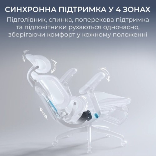 Офісне крісло Sihoo C300 PRO V2, Black, з підставкою для ног (C300-PRO-V2-B101-JT)