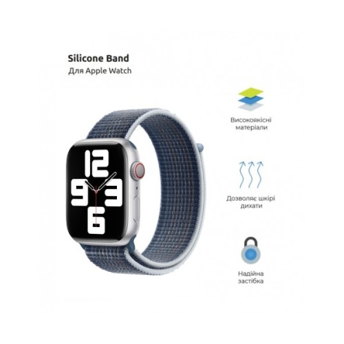 Ремінець до смарт-годинника Armorstandart Nylon Band для Apple Watch 49/46/45/44/42 (Series 1-3) Storm Blue (ARM74221)