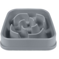 Посуд для собак Dexas Миска Slow Maze Feeder квадратна для повільного годування 960 мл світло-сіра (0084297309923)