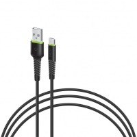 Дата кабель USB 2.0 AM to USB-C 0.2m black Intaleo (1283126487446)