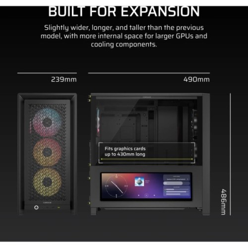 Корпус для ПК Corsair FRAME 4000D LCD RS Performance (CC-9011326-WW)