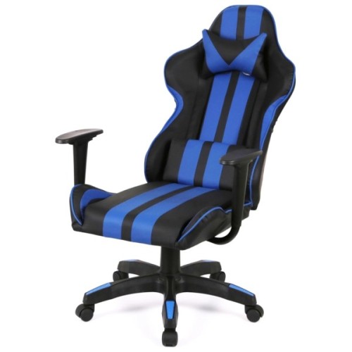 Крісло ігрове Аклас Стрік Light ANF Синій (PU-чорний/cиній) (00160342)