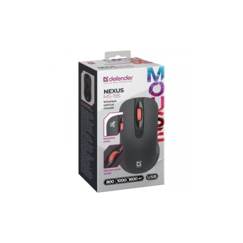 Мишка Defender Nexus MS195 Wireless Black (52195)