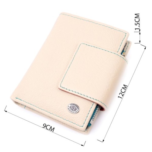 Гаманець ST Leather З натуральної шкіри Білий (19451)