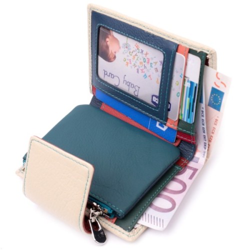 Гаманець ST Leather З натуральної шкіри Білий (19451)