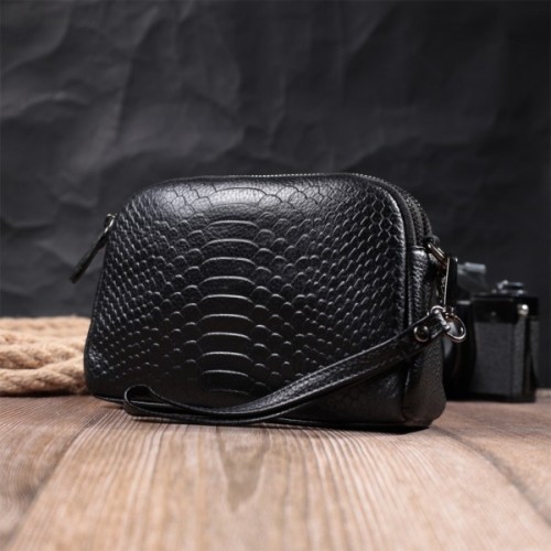 Сумка Vintage З натуральної шкіри Чорна (22799)