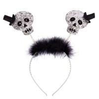 Дитячий обруч для волосся YES! Fun Хелловін Череп LED (973715)