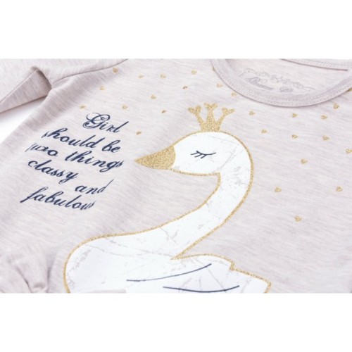 Набір дитячого одягу Breeze з лебедем (9959-80G-beige)