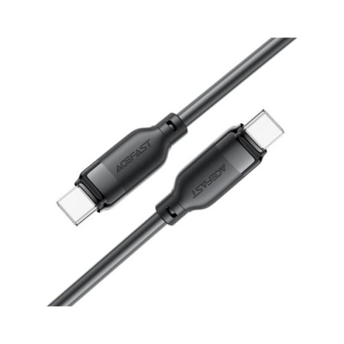 Дата кабель USB-C to USB-C 1.2m 60W TPU black Acefast (6974316283805)