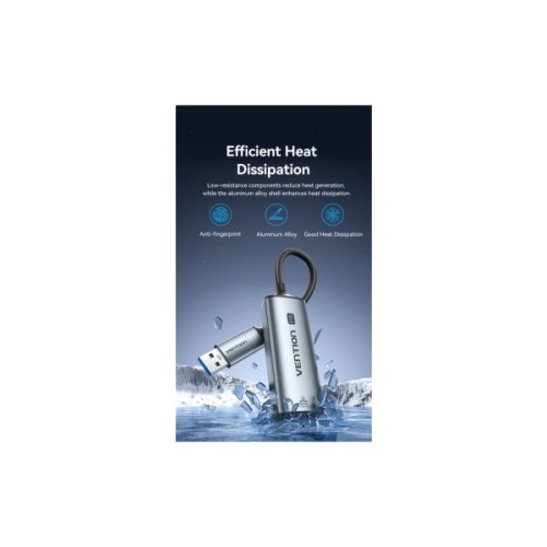 Перехідник USB-C + USB-A to RJ45 Ethernet 2500Mbps gray Vention (CFUHB)