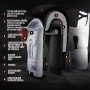Боксерські рукавички PowerPlay 3086 Matt Challenger Чорно-Білі 12 унцій (PP_3086_12oz_Bl/White)