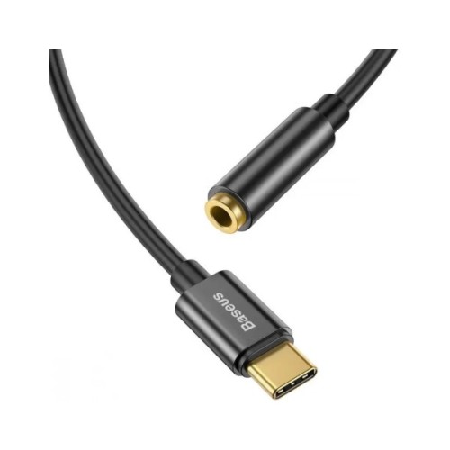 Перехідник USB-C M to 3.5mm F 0.1m black Baseus (CATL54-01)