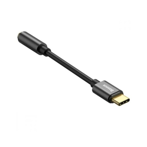 Перехідник USB-C M to 3.5mm F 0.1m black Baseus (CATL54-01)