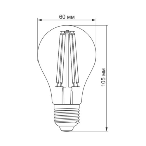 Лампочка TITANUM Filament A60 7W E27 2200K бронза (TLFA6007272A)