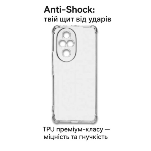 Чохол до мобільного телефона BeCover Anti-Shock Honor 200 Clear (714953)