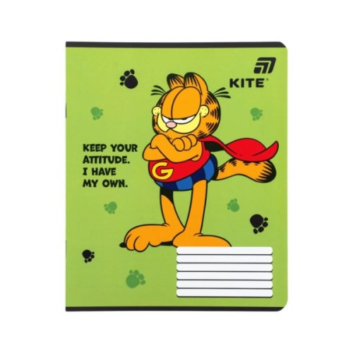 Зошит Kite Garfield, 12 аркушів, клітинка (GF26-232)