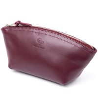 Косметичка Grande Pelle Зі шкіри Сливова (11300)
