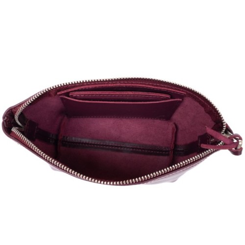 Косметичка Grande Pelle Зі шкіри Сливова (11300)