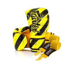 Боксерські рукавички Fairtex BGV14Y Yellow/Black 14 унцій (бинти в комплекті) (BGV14Y_14oz_Yellow/Black) Боксерські рукавички Fairtex BGV14Y Yellow/Black 14 унцій (бинти в комплекті) (BGV14Y_14oz_Yellow/Black)
