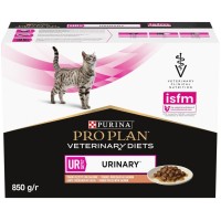 Вологий корм для кішок Purina Pro Plan Veterinary Diets UR ST/OX Urinary З лососем 10 x 85 г (8445290093851)