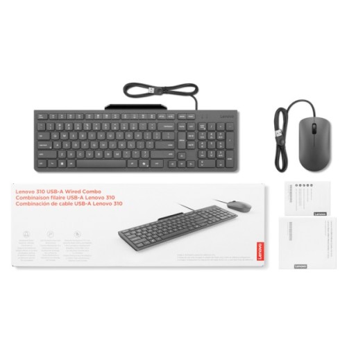 Комплект Lenovo 310 Combo Wired USB UA Black (GX31R09776)