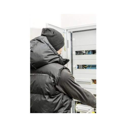 Жилет робочий Hoegert BORGER HT5K920-XL утеплений з капюшоном 100% поліестер чорний, XL (54) (HT5K920-XL)