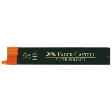 Грифель для механічного олівця Faber-Castell Super-Polymer НВ (діаметр 1,0 мм), 12 штук в пеналі (11943)
