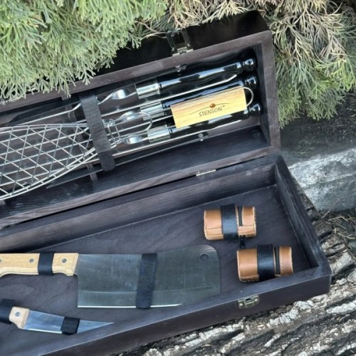 Набір для барбекю Metalzavod Майстер BBQ чорний (PN-BBQ-BL)