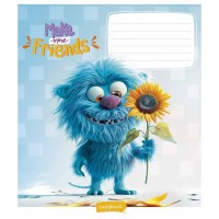 Зошит Школярик Make more friends 12 аркушів клітинка (012-3453K)