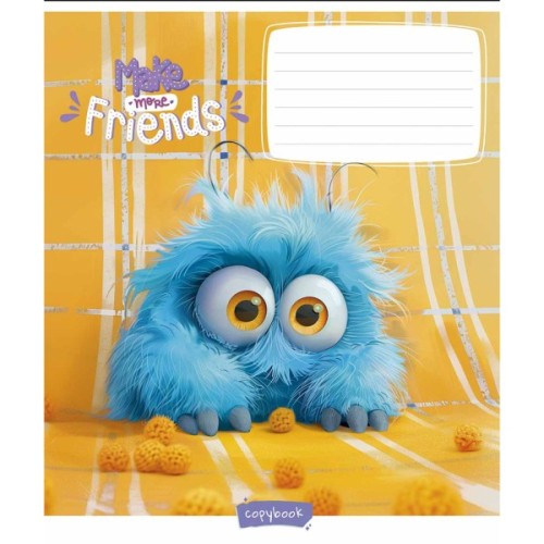 Зошит Школярик Make more friends 12 аркушів клітинка (012-3453K)