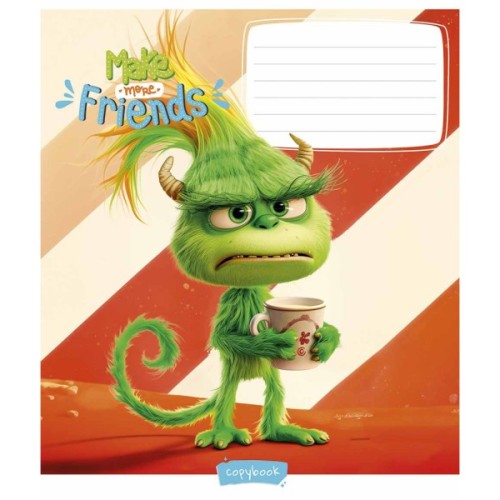 Зошит Школярик Make more friends 12 аркушів клітинка (012-3453K)