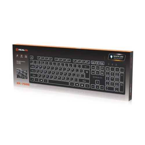Клавіатура REAL-EL RK-7050 USB Black (EL123100054)