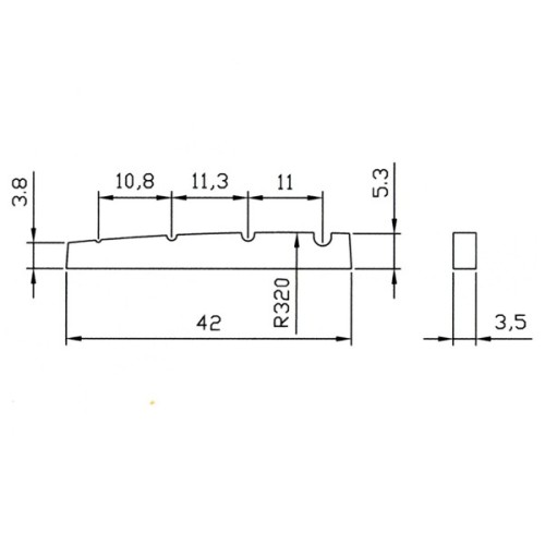 Поріжок для гітари Paxphil NT004 White