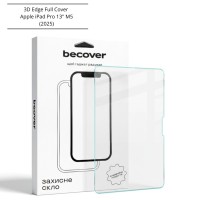 Скло захисне BeCover 3D Edge Full Cover Apple iPad Pro 13" M5 (2025) (714777)