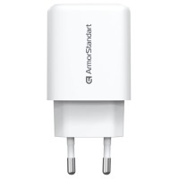 Зарядний пристрій Armorstandart 1xUSB-C + 1xUSB 25W GaN white (ARM89532)