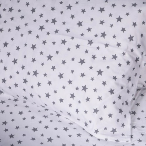 Постільна білизна MirSon 016 White Stars Фланель 200x220 Євро (2200009652141)