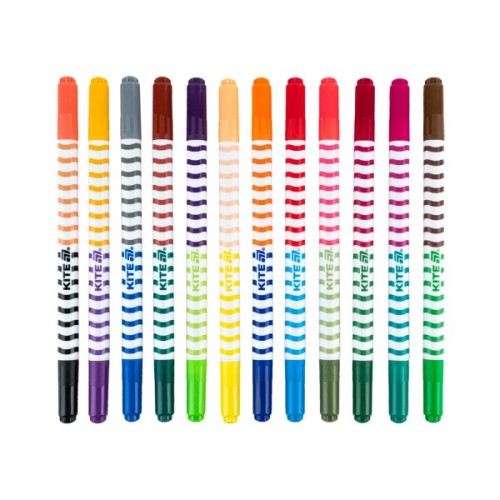 Фломастери Kite Creative двосторонні 12 кольорів (K-1151)