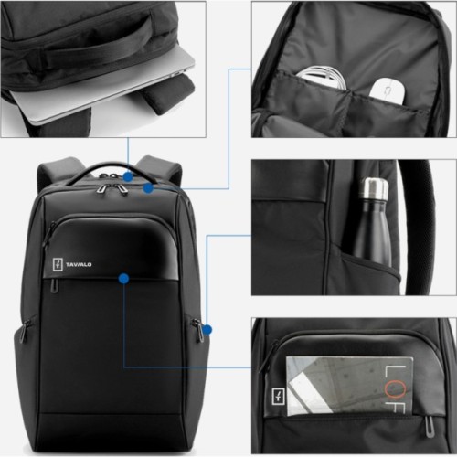 Рюкзак для ноутбука Tavialo 15.6" WARRIOR TD23 black, 23L (222224004)