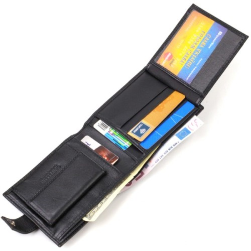 Гаманець Canpellini З натуральної шкіри Чорний (21792)