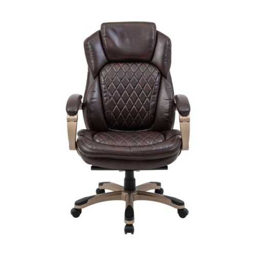 Офісне крісло Richman Преміо Пластик Річ Synchro Шкіра Спліт Темно-коричнева (R00000042322)