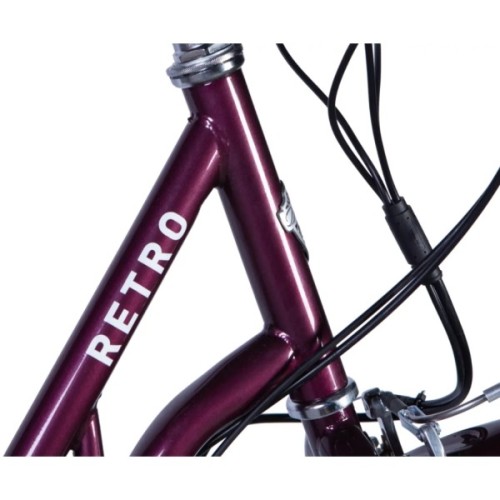 Електровелосипед Dorozhnik 28" eRETRO Vbr FR рама-19" 36B 13А*г 500Вт 2026 малиновий (ELB-D-28-112)