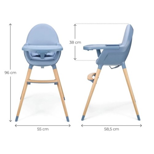 Стілець для годування Kinderkraft 2 в 1 Fini 2 Nordic Breeze (5902533929733)