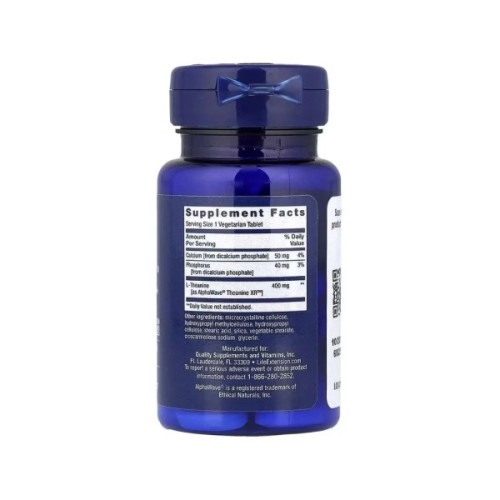 Вітамінно-мінеральний комплекс Life Extension Теанін від стресу, Theanine XR™ Stress Relief, 30 вегетаріанських т (LEX-24293)