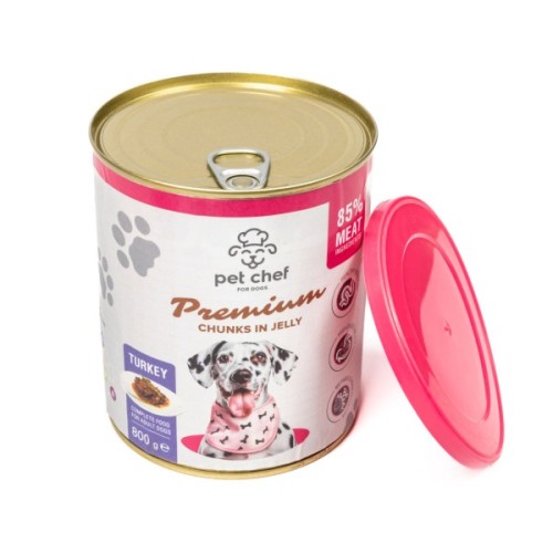 Вологий корм для собак Pet Chef З індичкою 800 г (4820255193670)