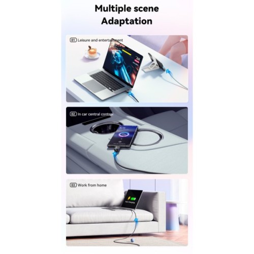 Дата кабель USB-C to USB-C 2.0m 100W blue Essager (EXCTT1-WLA03-P)