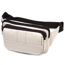 Сумка Vintage На пояс з натуральної шкіри Біла (21305)