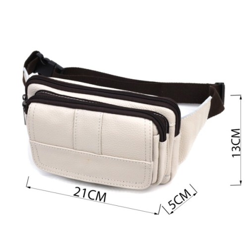 Сумка Vintage На пояс з натуральної шкіри Біла (21305)