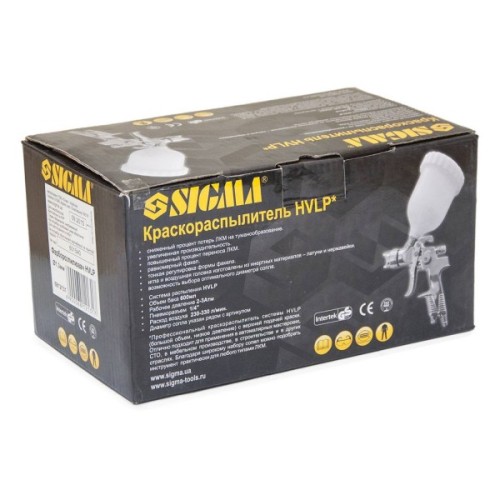 Фарбопульт Sigma HVLP 1.3мм (хром) верхній бак (пласт) (6812131)