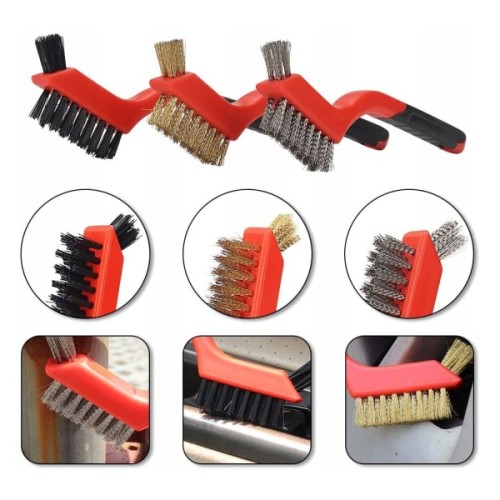 Щітка по металу Стандарт 180мм (сталь, латунь, нейлон) 3 шт. (MWBS0301)